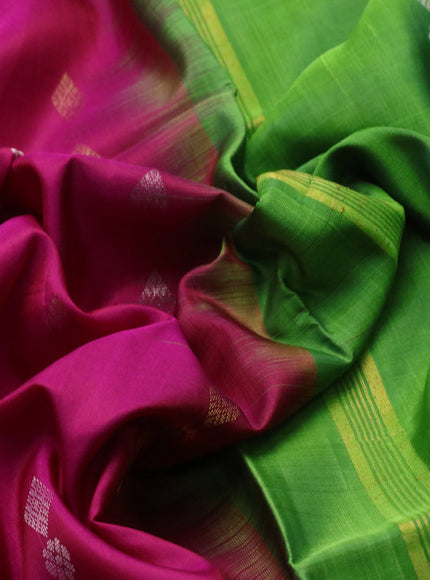 Pure uppada silk saree pink with zari woven buttas and zari woven border