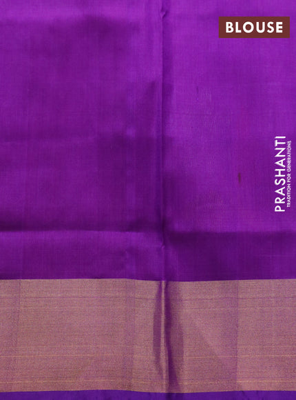 Pure uppada silk saree violet with zari woven jamdhani buttas and zari woven border