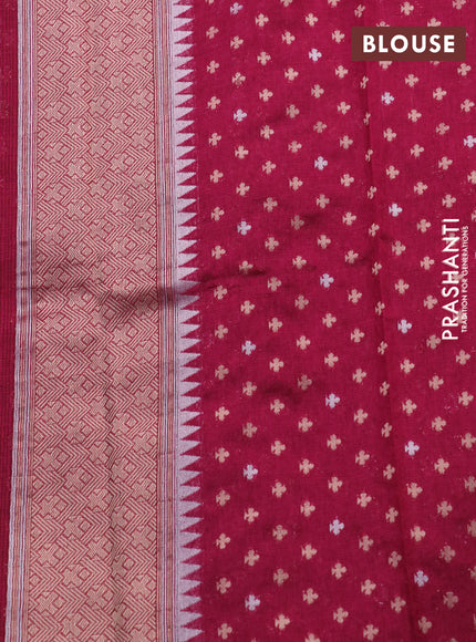 Semi banarasi kota saree rust shade and wine shade with allover zari weaves and zari woven paithani border