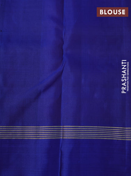 Pure soft silk saree light pink and blue with allover silver zari woven brocade weaves and rich silver zari woven simple border