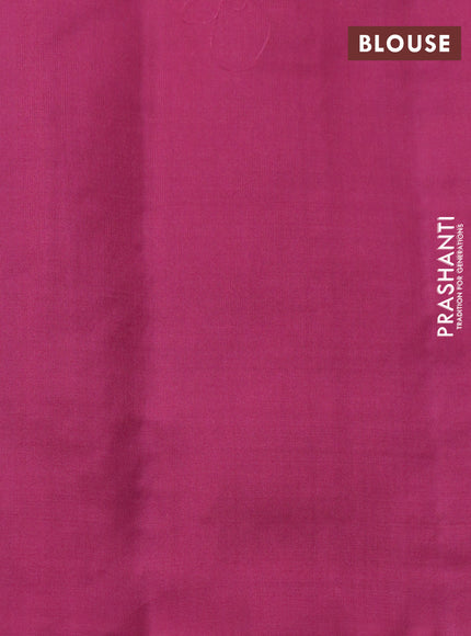 Pure soft silk saree lime green and onion pink with allover zari weaves in borderless style