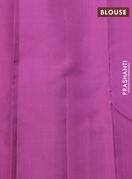 Pure soft silk saree teal blue shade and mauve pink with allover thread & zari woven brocade weaves in borderless style