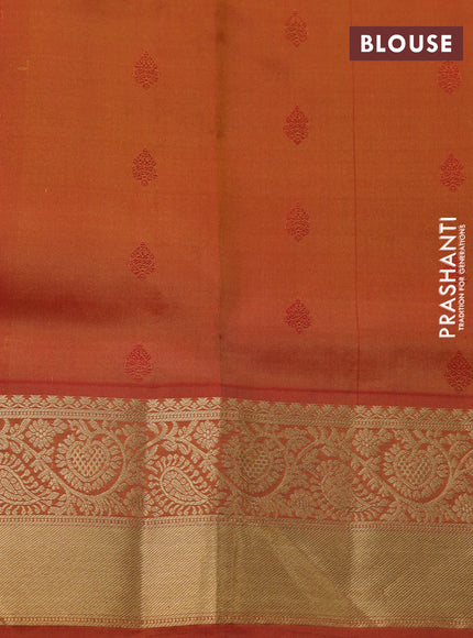 Pure soft silk saree yellow and dual shade of maroon with allover zari woven buttas and zari woven border