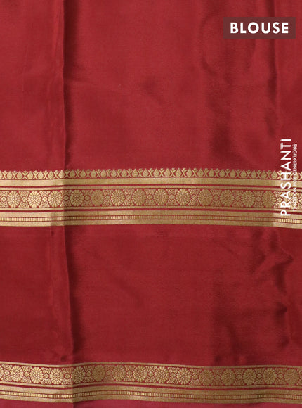 Pure mysore silk saree pink shade and maroon with allover kalamkari digital prints and long rettapet zari woven border