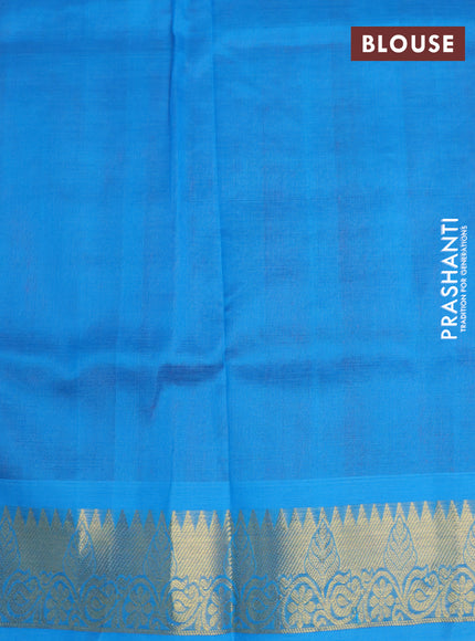 Silk cotton saree maroon and cs blue with allover self emboss & jacquard and zari woven border