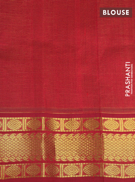 Silk cotton saree grey and maroon with allover vairaosi pattern and rudhraksha zari woven border