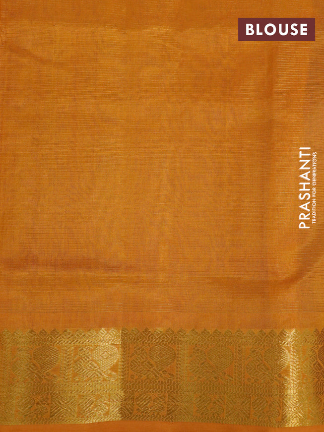 Silk cotton saree purple and mustard yellow with allover vairaosi pattern and annam zari woven border