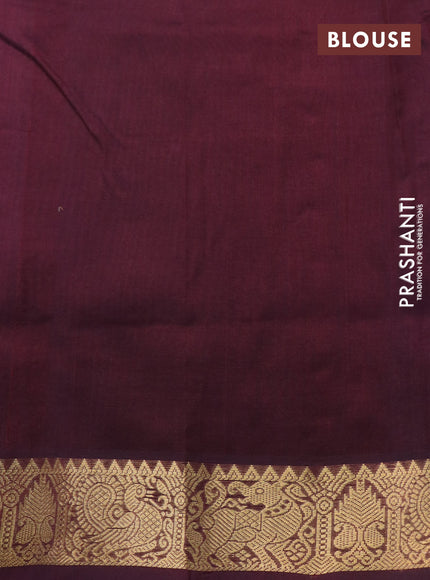 Silk cotton saree light pink and wine shade with allover vairaosi pattern & buttas and zari woven border