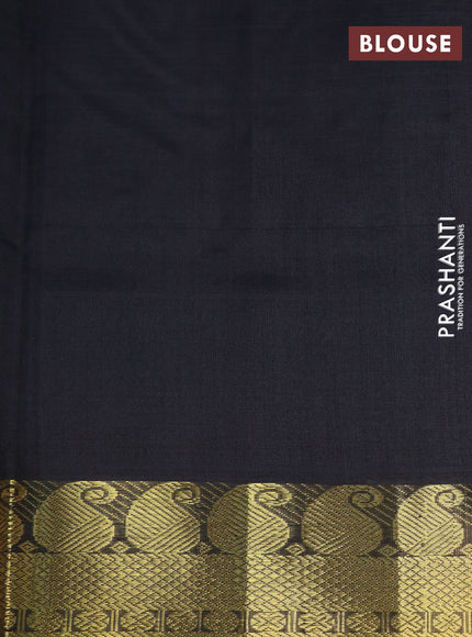 Silk cotton saree multi colour and black with allover paalum pazhamum checks & zari buttas and paisley zari woven border