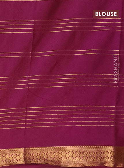 Semi crepe saree yellow and purple with allover zari stripe pattern and zari woven border