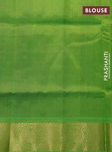 Silk cotton saree maroon and light green with allover self emboss & jacquard and annam zari woven border