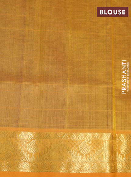 Silk cotton saree wine shade and mustard yellow with paisley zari woven buttas and rich zari woven border