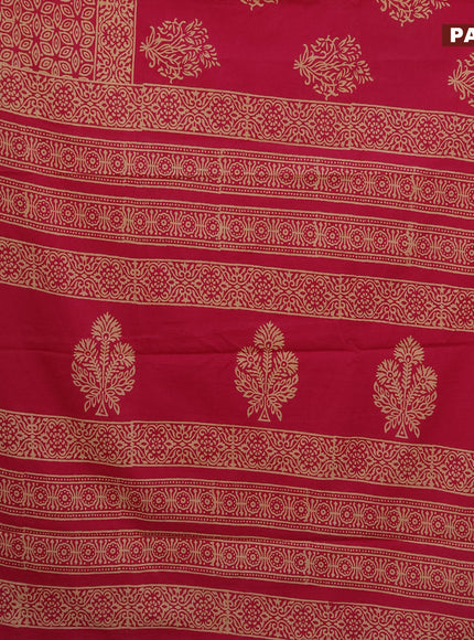 Jaipur cotton saree pink with butta prints and printed border