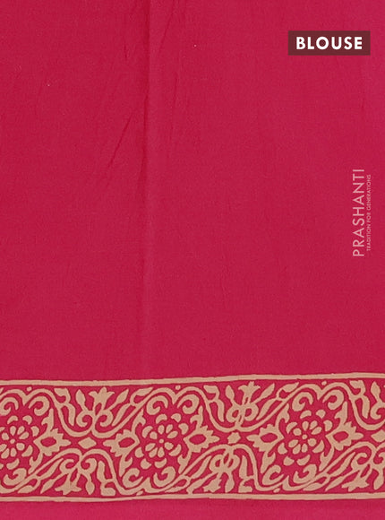 Jaipur cotton saree pink with butta prints and printed border