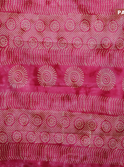 Jaipur cotton saree pink with allover butta prints and printed border