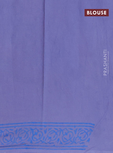 Jaipur cotton saree blue shade with butta prints and printed border