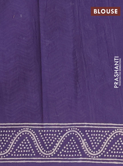 Jaipur cotton saree blue with butta prints and printed border