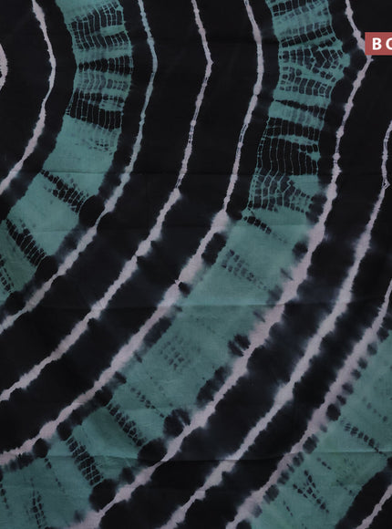 Jaipur cotton saree black with tie & dye prints in borderless style