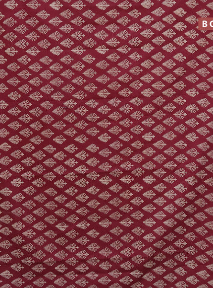 Jaipur cotton saree maroon with allover butta prints and printed border