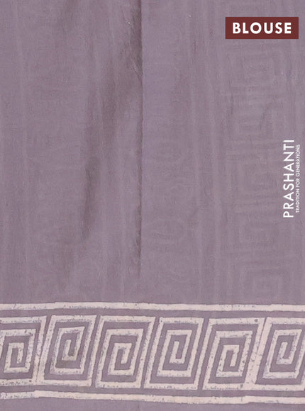 Jaipur cotton saree grey shade with butta prints and printed border