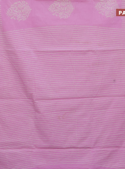 Jaipur cotton saree light pink with butta prints and printed border