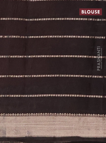 Assam partly silk saree red and black with allover prints & zari weaves and zari woven border