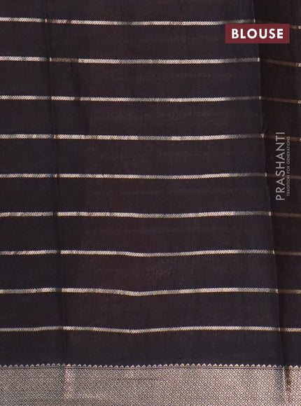 Assam partly silk saree maroon and black with digital prints & zari weaves and zari woven border