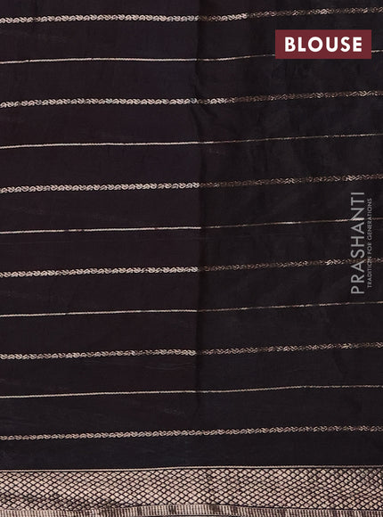 Assam partly silk saree maroon and black with digital prints & zari weaves and zari woven border