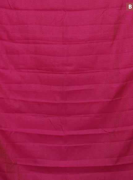 Semi raw silk saree pink with allover self emboss and zari woven border