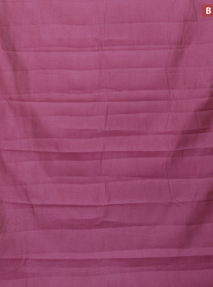 Semi raw silk saree mauve pink with allover self emboss and zari woven border