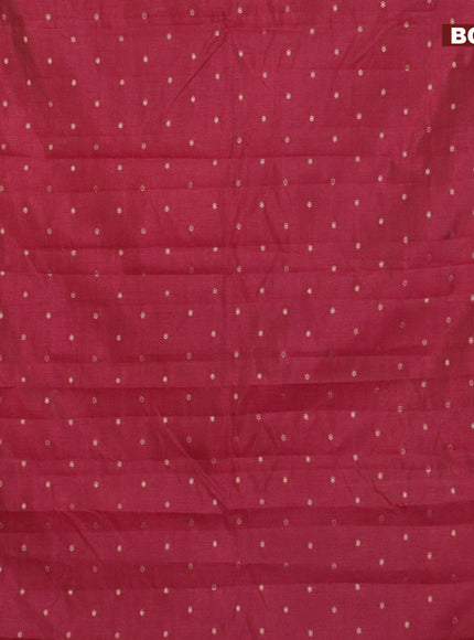 Semi raw silk saree maroon with zari woven buttas and zari woven border