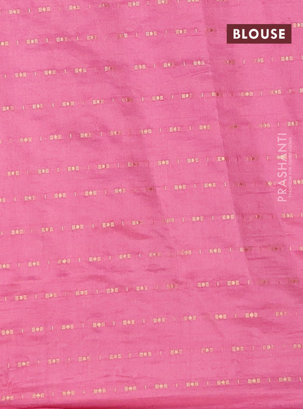 Semi raw silk saree mauve pink with allover zari weaves & buttas and zari woven border