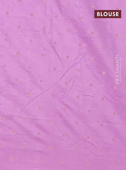 Semi raw silk saree lavender shade with allover zari weaves & buttas and zari woven border