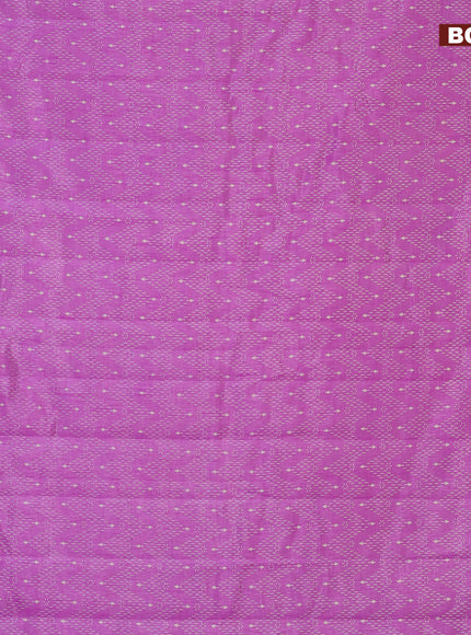 Semi raw silk saree lavender with allover prints and zari woven border