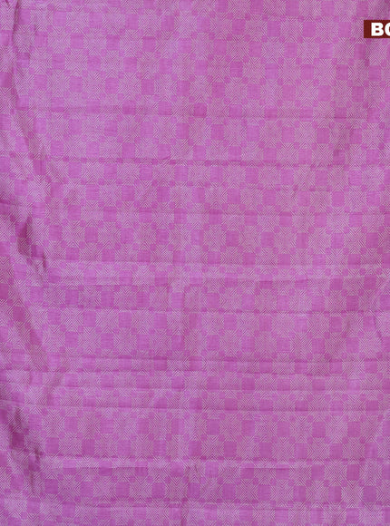 Semi raw silk saree lavender with allover prints and zari woven border