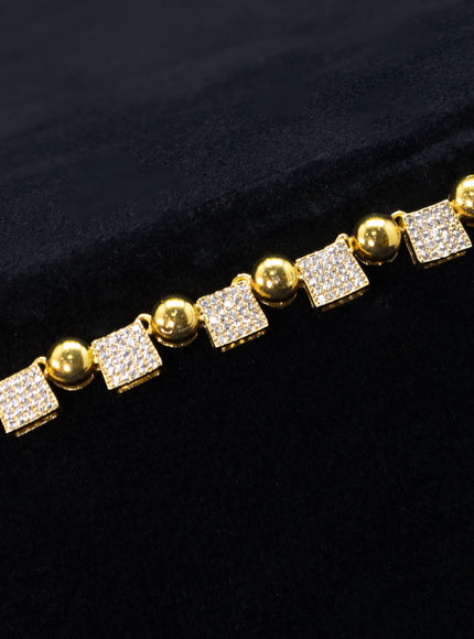 Antique hip chain with cz stones