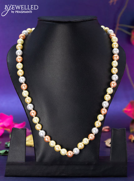 Jaipur pearl beaded necklace with multi colour without earrings