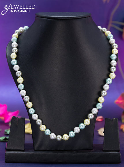 Jaipur pearl beaded necklace with multi colour without earrings