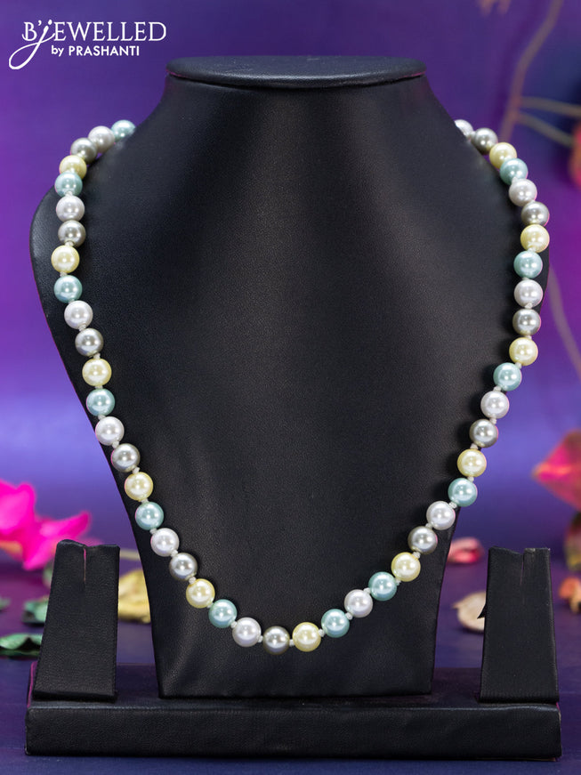 Jaipur pearl beaded necklace with multi colour without earrings