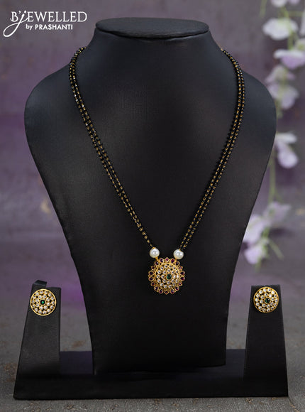 Mangalsutra double layer with kemp and cz stones