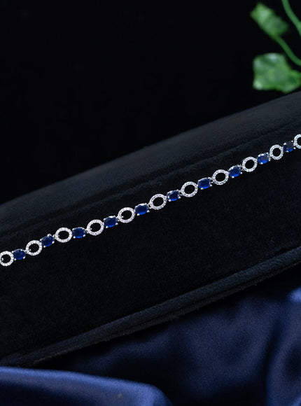 Zircon hip chain with sapphire and cz stones