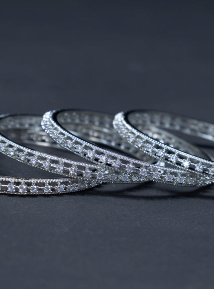 Zircon bangles with cz stones