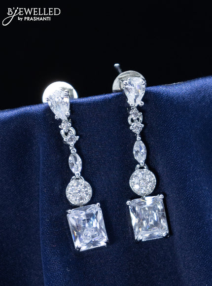 Zircon earrings with cz stones