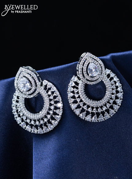 Zircon earrings with cz stones