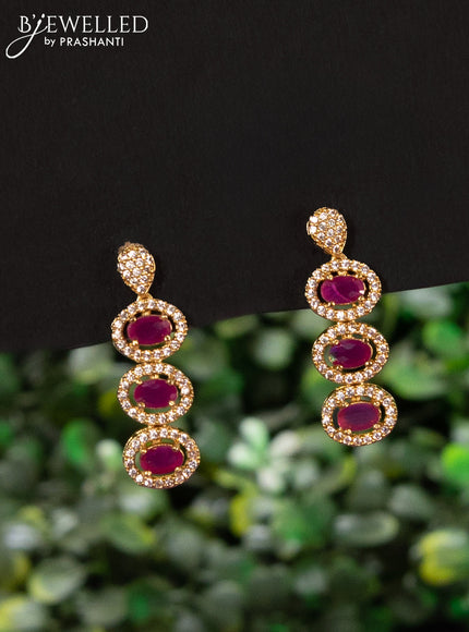 Antique haaram with pink kemp and cz stones