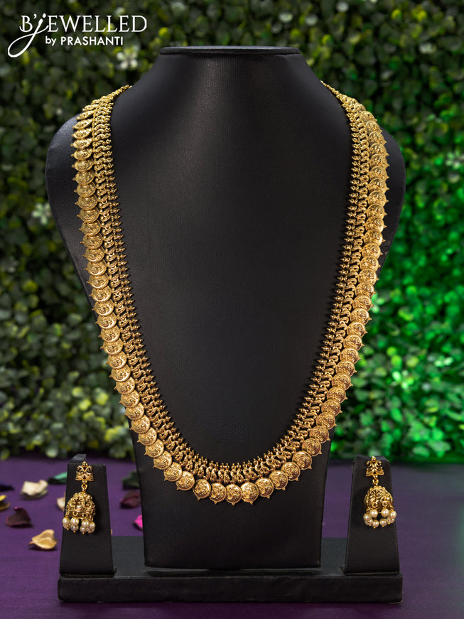 Antique haaram with kaasu mala design