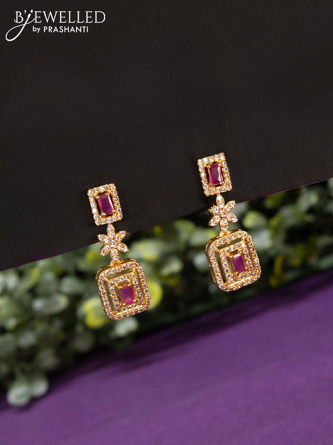 Antique haaram with pink kemp and cz stones