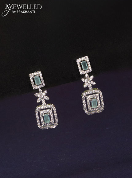 Zircon haaram with mint green and cz stones