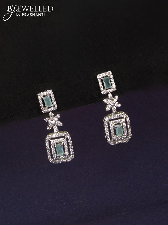 Zircon haaram with mint green and cz stones