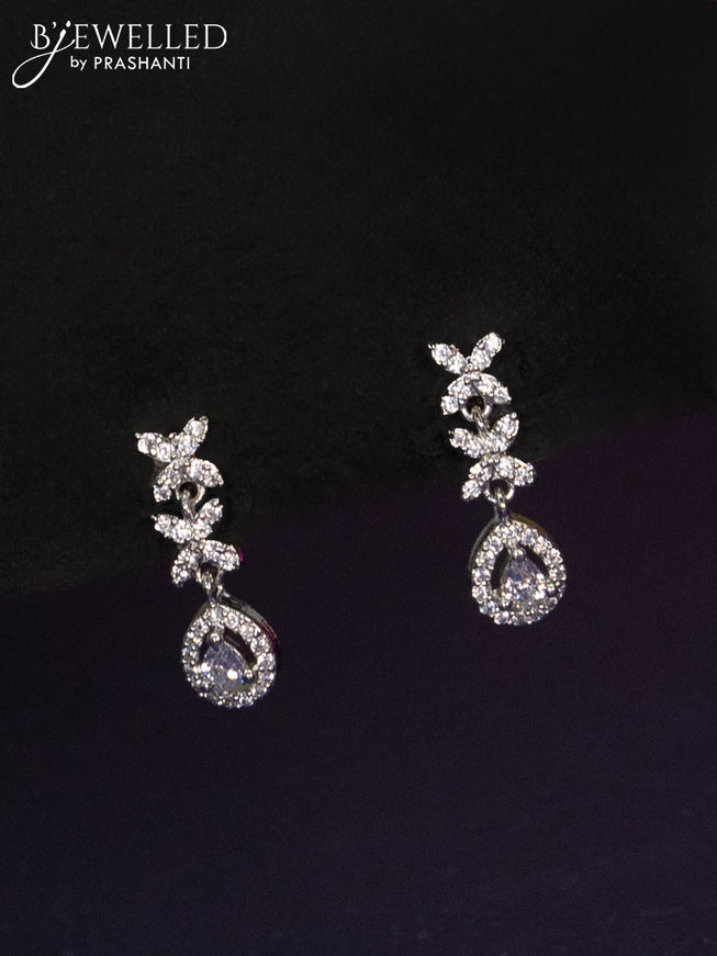 Zircon haaram with cz stones and hangings